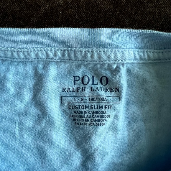 Polo Ralph Lauren Blue/Light Blue Crop Top - Picture 2 of 3